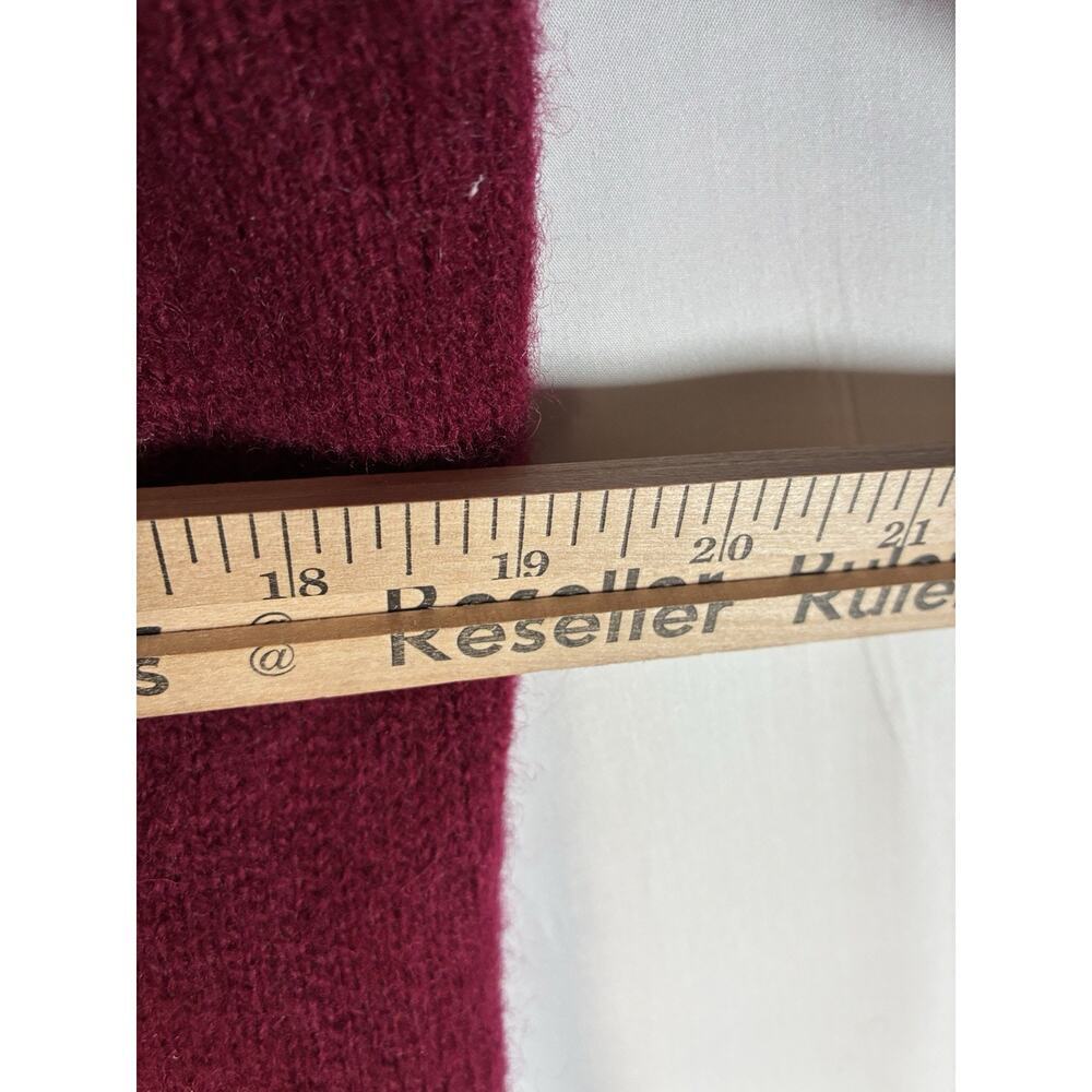 Vintage Brooks Brothers 100% Wool Burgundy Cardigan Sweater Women M 70s Classic - Picture 7 of 7
